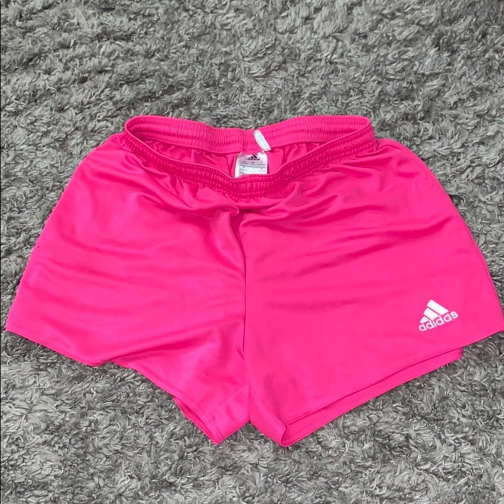 Pink adidas shorts
